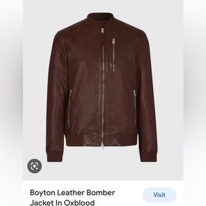 Allsaints boyton leather bomber